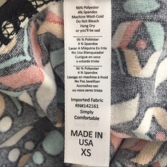 LuLaRoe Classic T Abstract Tribal Floral Size XS - Picture 5 of 5